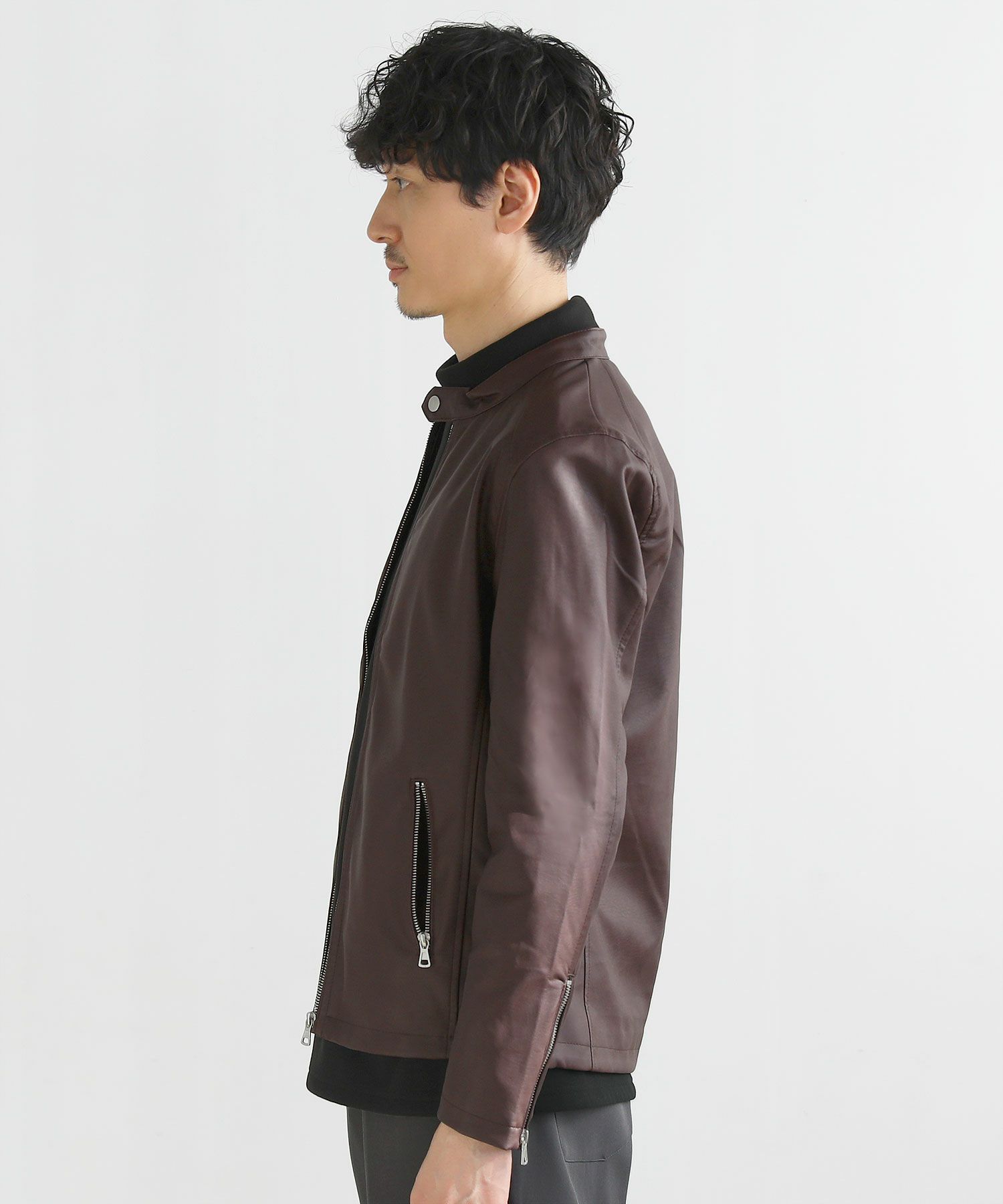Puレザーシングルライダースジャケット 公式 Spu スプ公式通販 メンズセレクトショップ