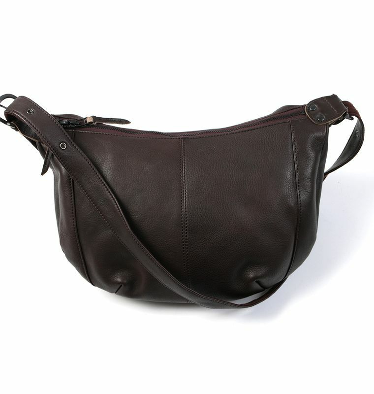 nobunoza ノブノザ　ワンショルダーバッグ シュリンクレザー セール】COOCO シュリンクレザーシンプルワンショルダーバッグ