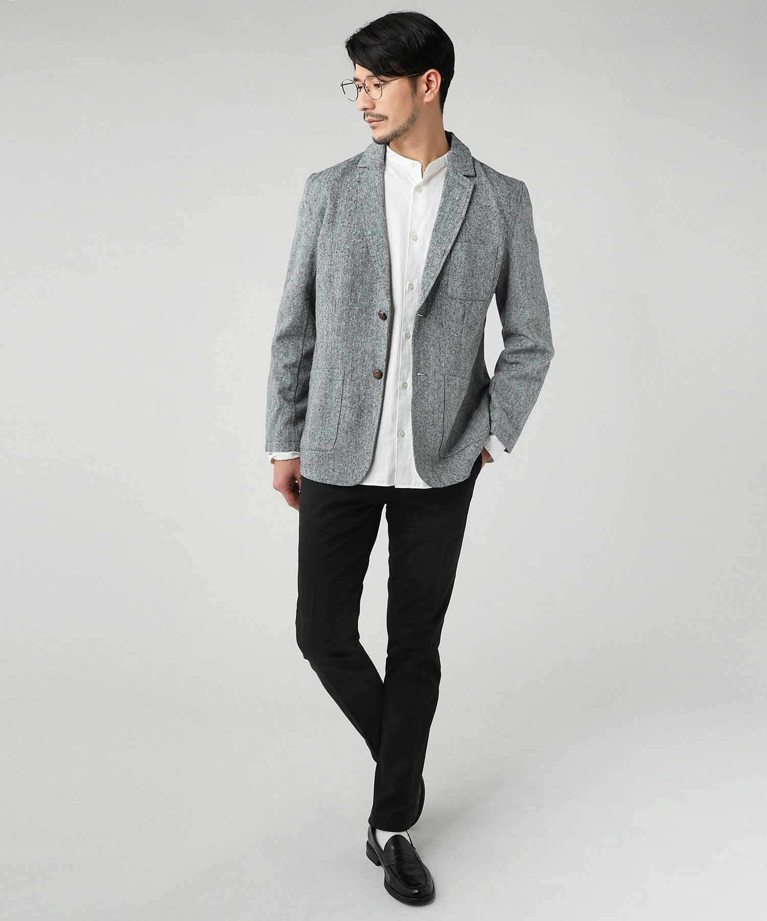 Mens グレーのテーラードジャケットコーデ Styling Widget