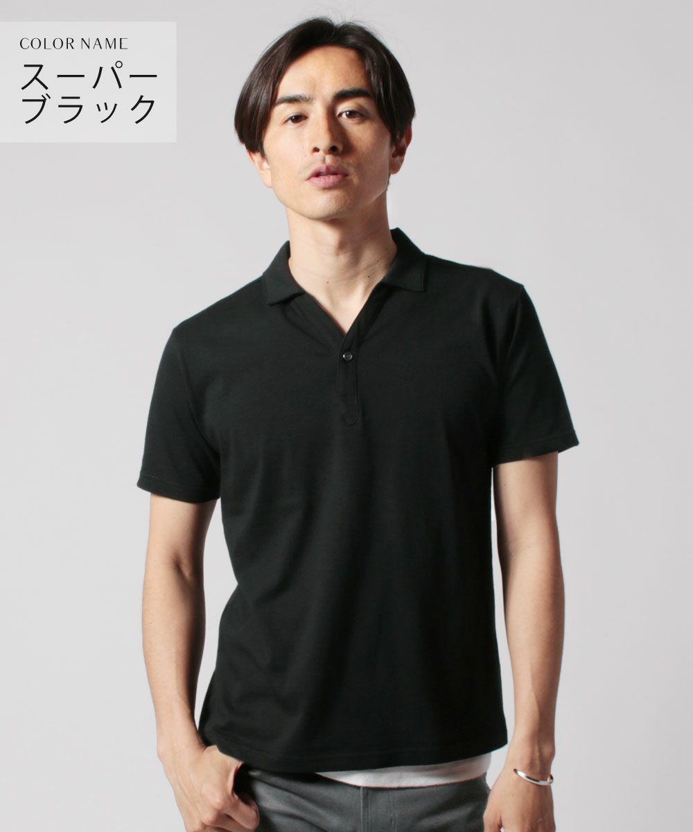 FROM JAPAN HERMES 濃いブルー Vネック ポロシャツ HERMES(エルメス) ポロシャツ ネイビー サイズ L｜【公式