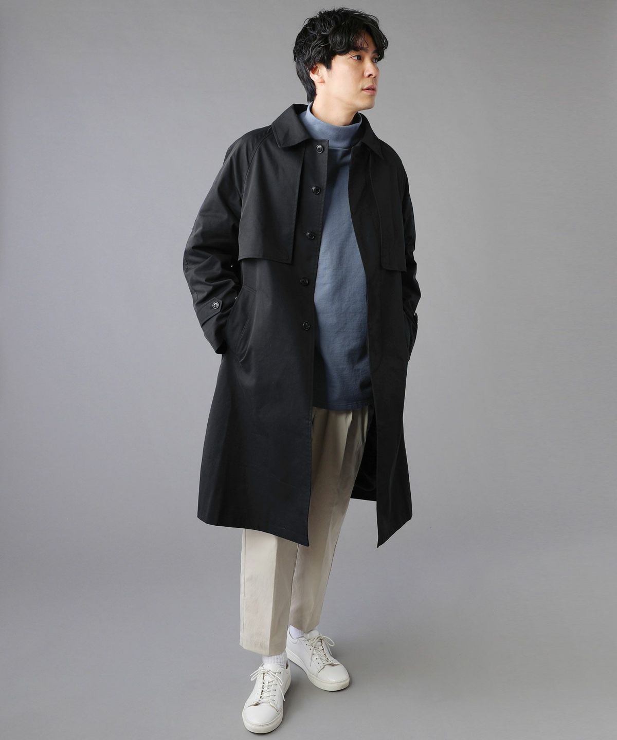 ジャケット・アウター Balmacaan Coat T/C Gabardine BEAMS PLUS Balmacaan Coat T/C Gabardine (Coat BEAMS PLUS