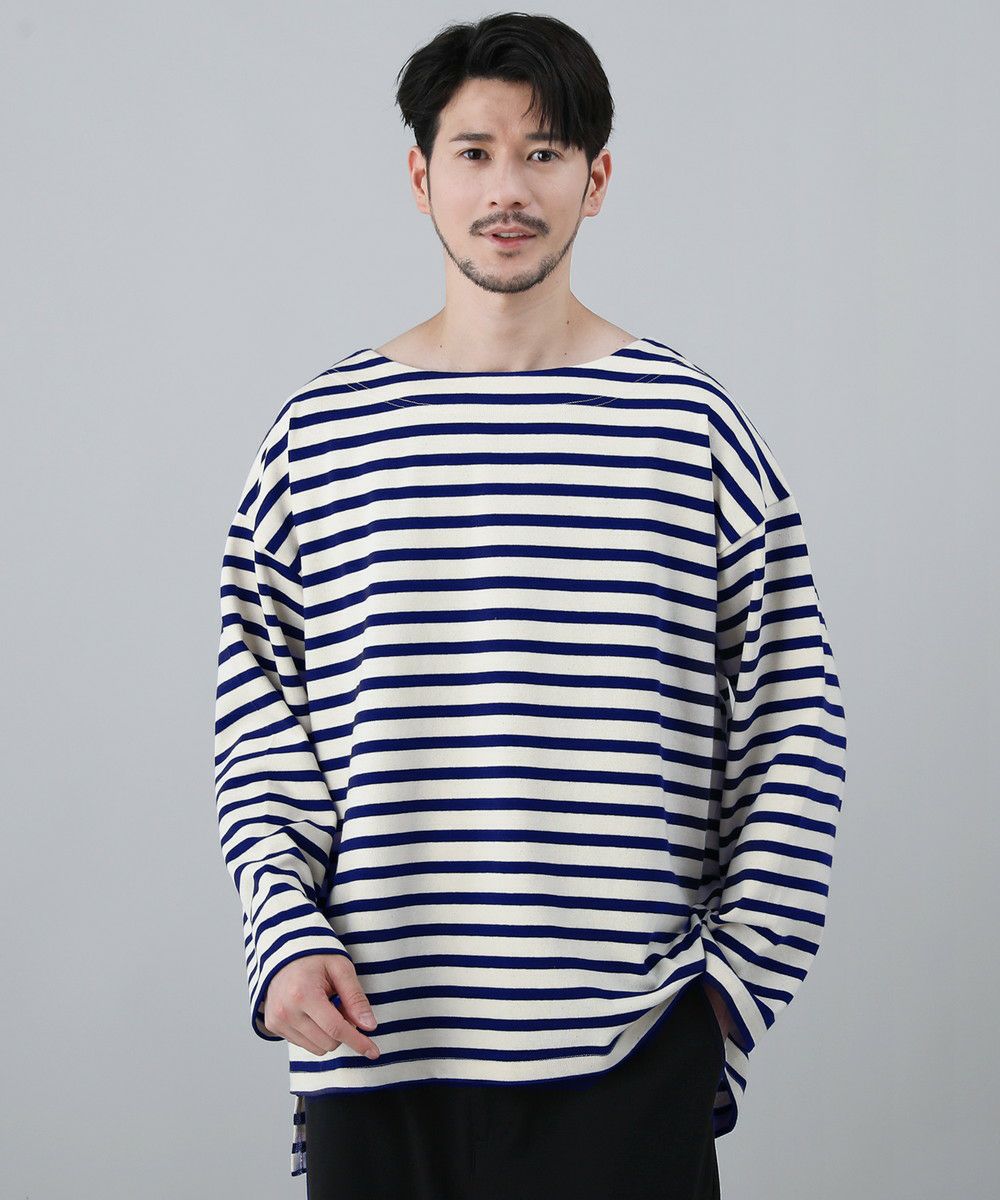 日本製basqu10オンス バスク天竺 フレンチボーダーボートネックボックスtシャツ 公式 Spu スプ公式通販 メンズセレクトショップ
