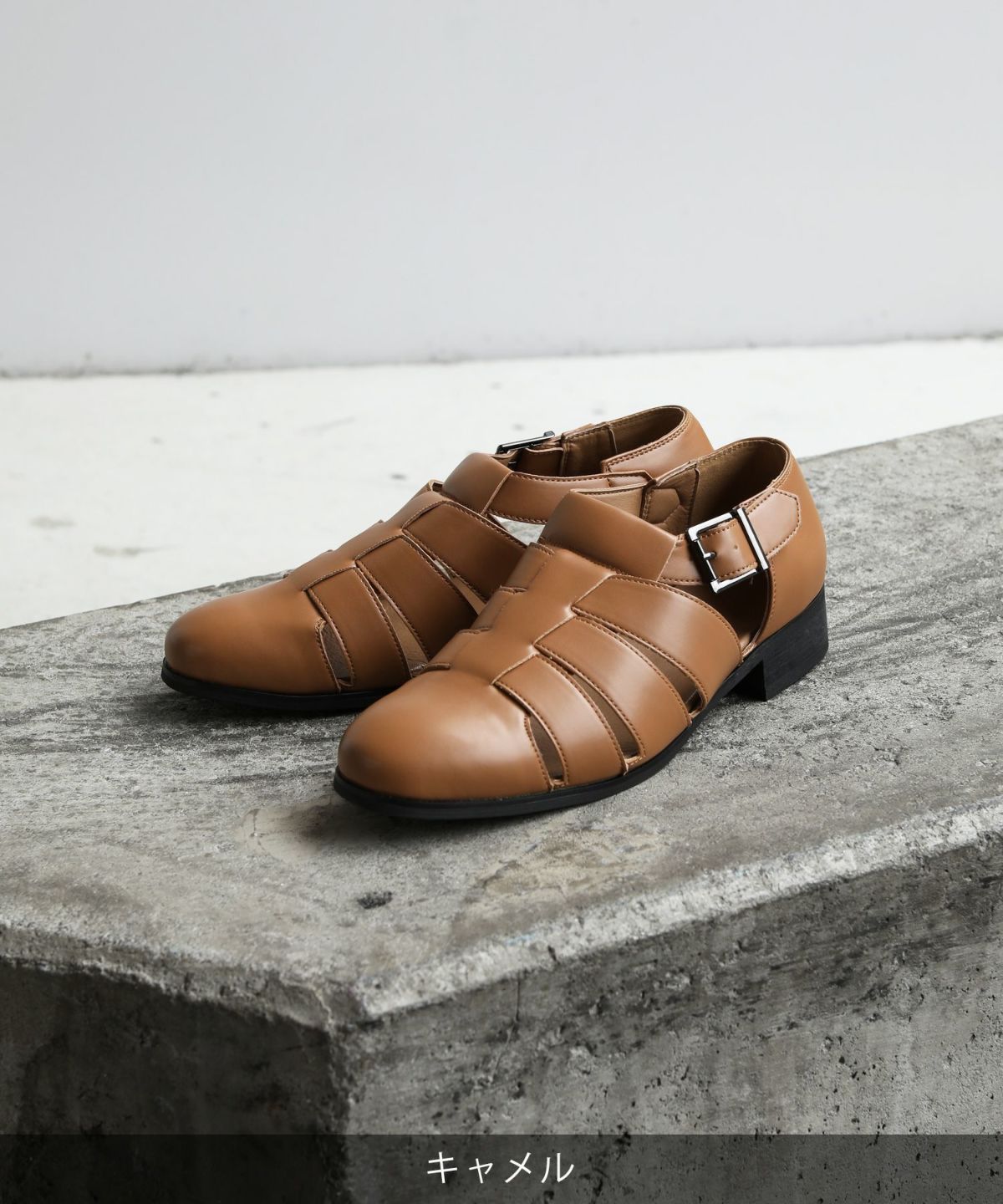 専用出品1piu1uguale3 GURKA SHOES グルカ サンダルレザー oh002-1.jpg