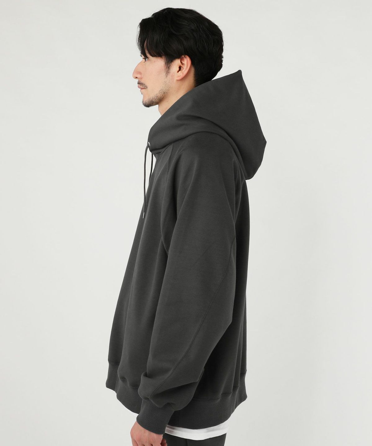 日本製16オンスハードコンパクトヘビー裏毛ラグランガゼットプル