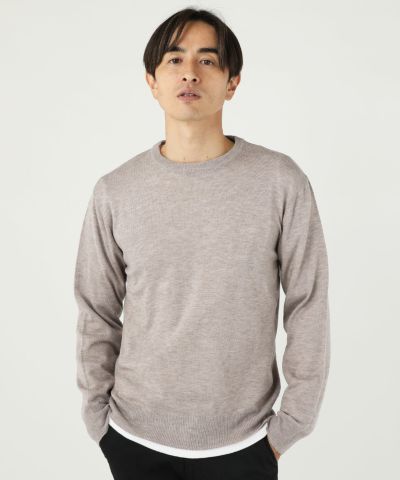 12Gシープカシミヤタッチ天竺クルーネックニット | 【公式】SPU