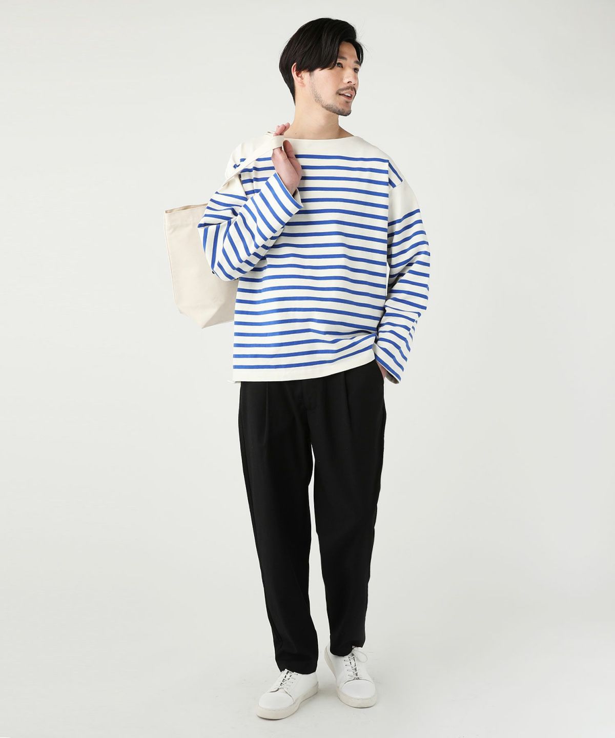【未使用】ノンネイティブ　nonnative バスクシャツ　ロンT ボーダー 0 未使用】ノンネイティブ nonnative バスクシャツ ロンT ボーダー 0