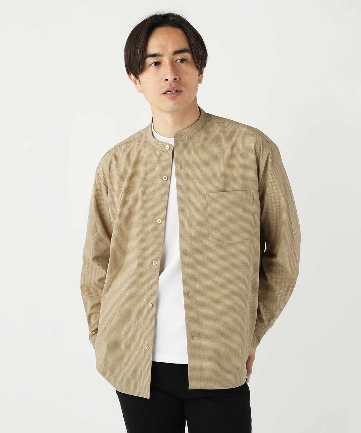 ていぼんとなります バンドカラーチェンジングロングシアーSH – NO ID.