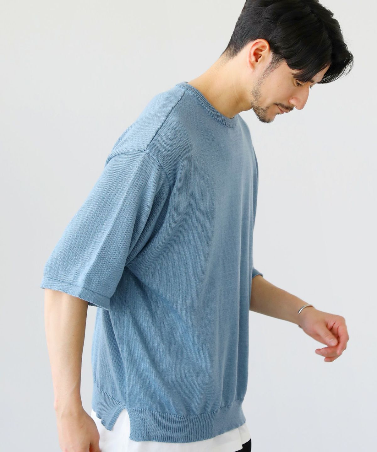 接触冷感ウォッシャブルハーフスリーブサマーニット | 【公式】SPU