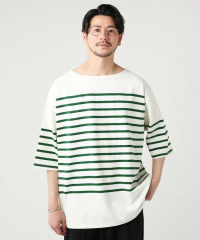 パネル切り替えボーダーボートネック半袖T | 【公式】SPU スプ公式通販