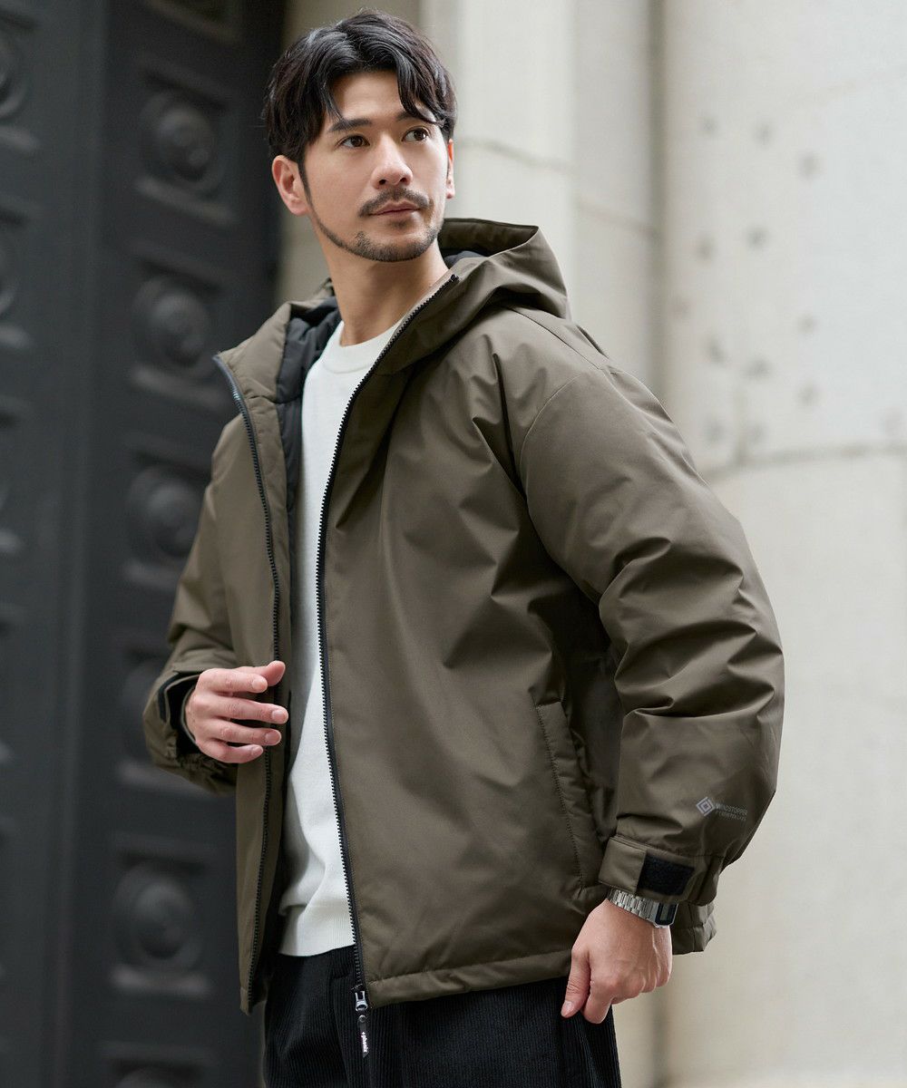 GORE-TEX infinium スタンドハイネックシティダウンジャケット 【返品 