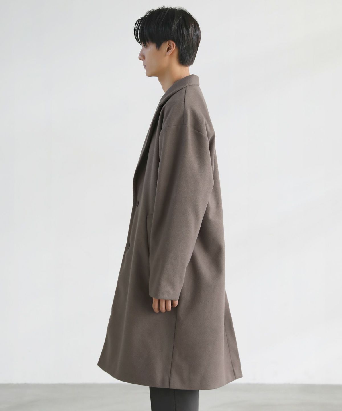45R メルトンPラップCOAT チェスターコート ウール ベージュ