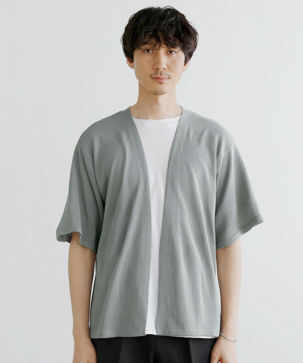 今年購入新品　パラスパレス　リネン　カーディガン　五分袖　定価26,180円 pal'las palaceパラスパレス リネン100％ 5分袖丈 カーディガン