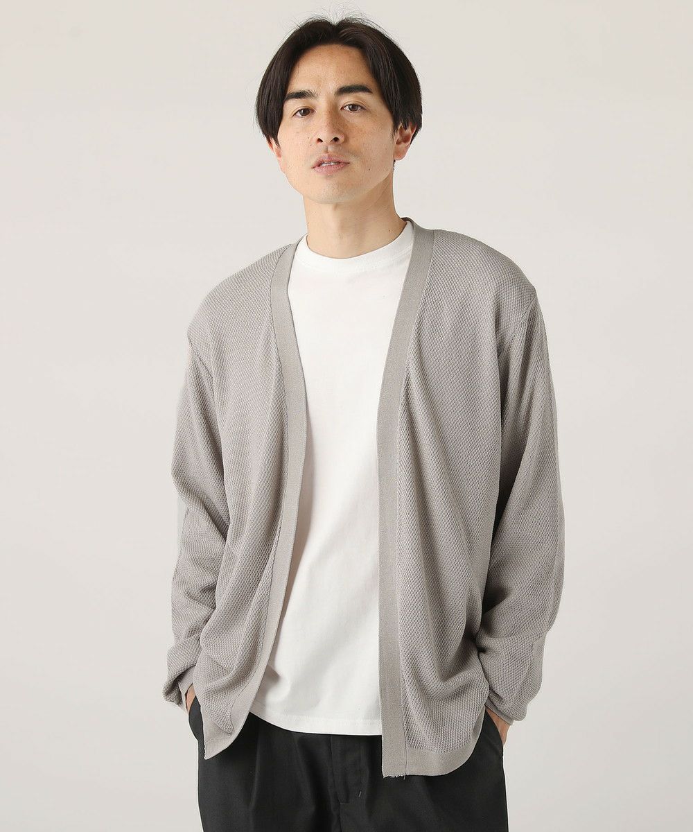 12ゲージ麻タッチ鹿の子ボタンレスカーディガン | 【公式】SPU スプ