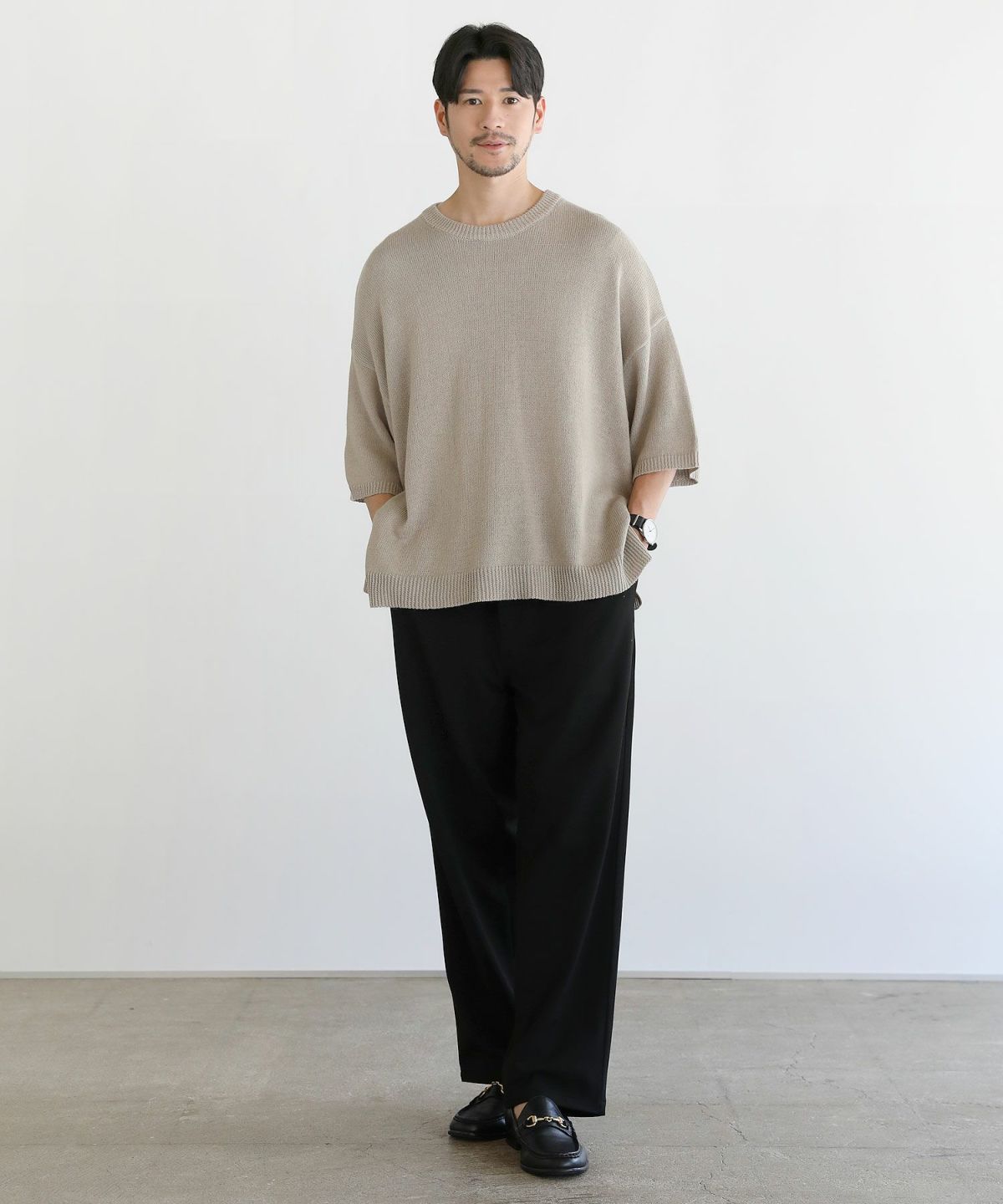 muveil すずらん　半袖ニット　サイズ40 メランジパイルニット半袖クルーネックTシャツ | 【公式】SPU