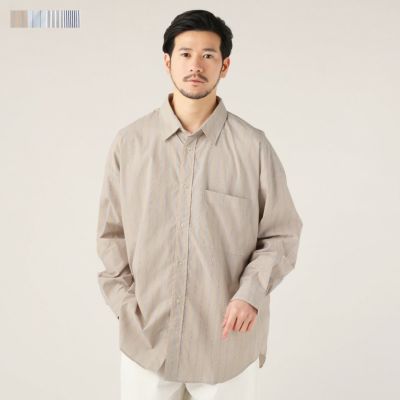 日本製ビッグシルエットストライプ長袖シャツ | 【公式】SPU スプ公式