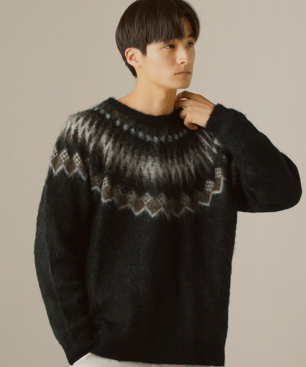 シャギーモヘアプルオーバーニット　ノルディック柄　ブラック 000000011720-16-xl.jpg?t=