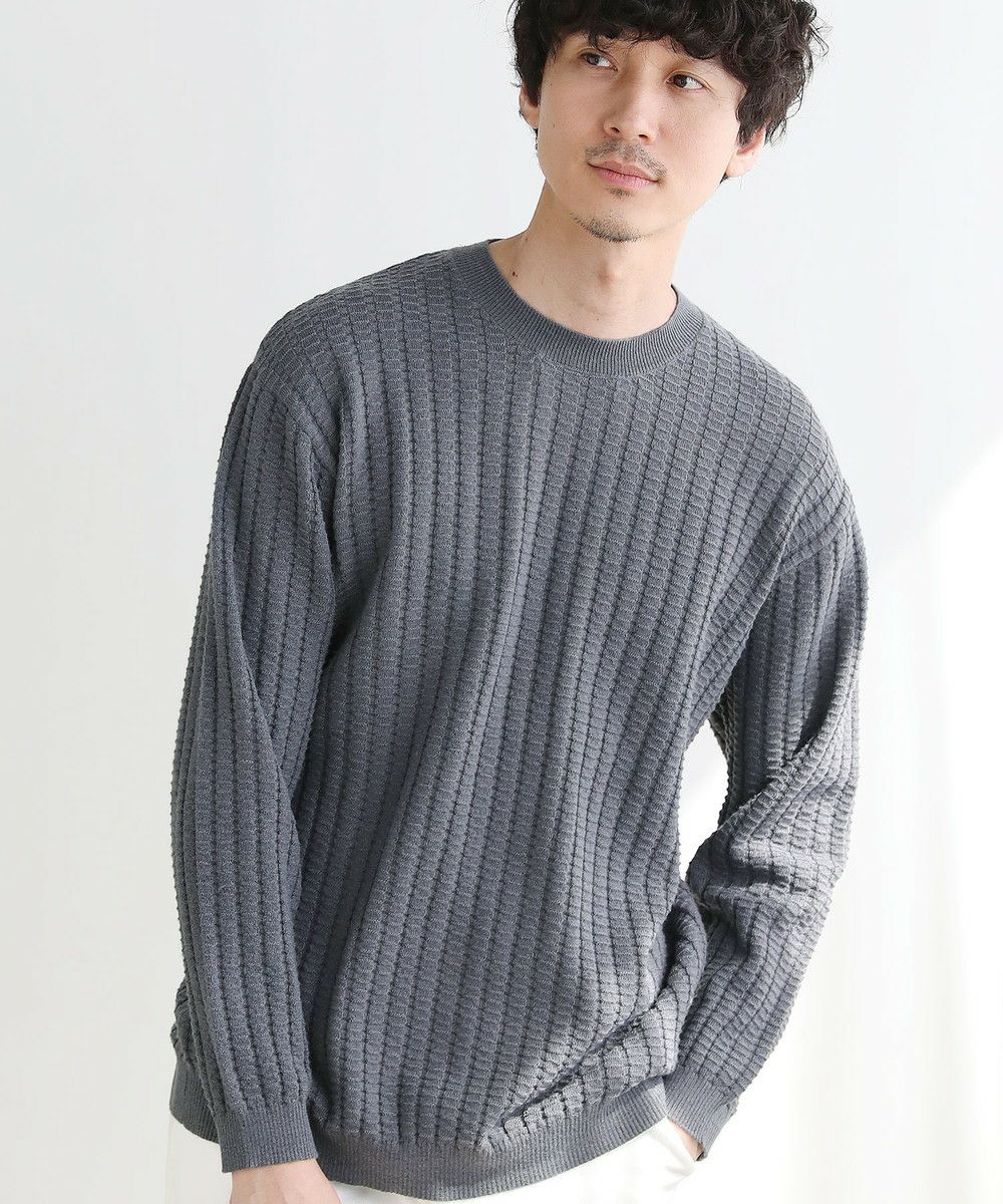 半額 スペッチオ 大きめの方にもグレー系シャーリング ニット パンツ  