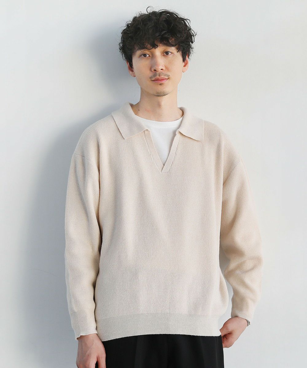 ブークレ コットン スキッパー ニット ‐ウォッシャブル‐