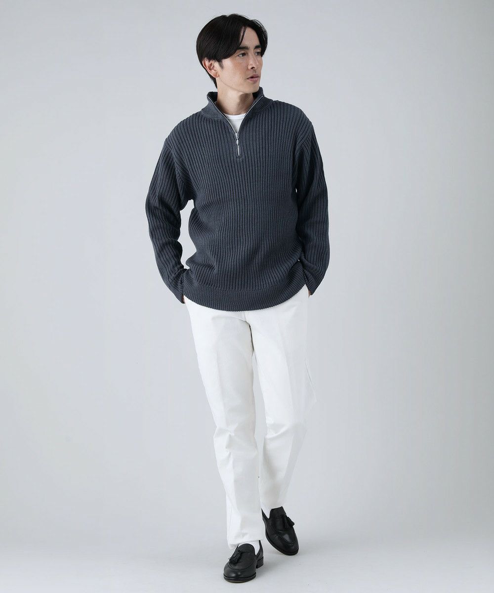 【再入荷】 リブ編みハーフZIPニット | 【公式】SPU スプ公式通販｜メンズ トップス