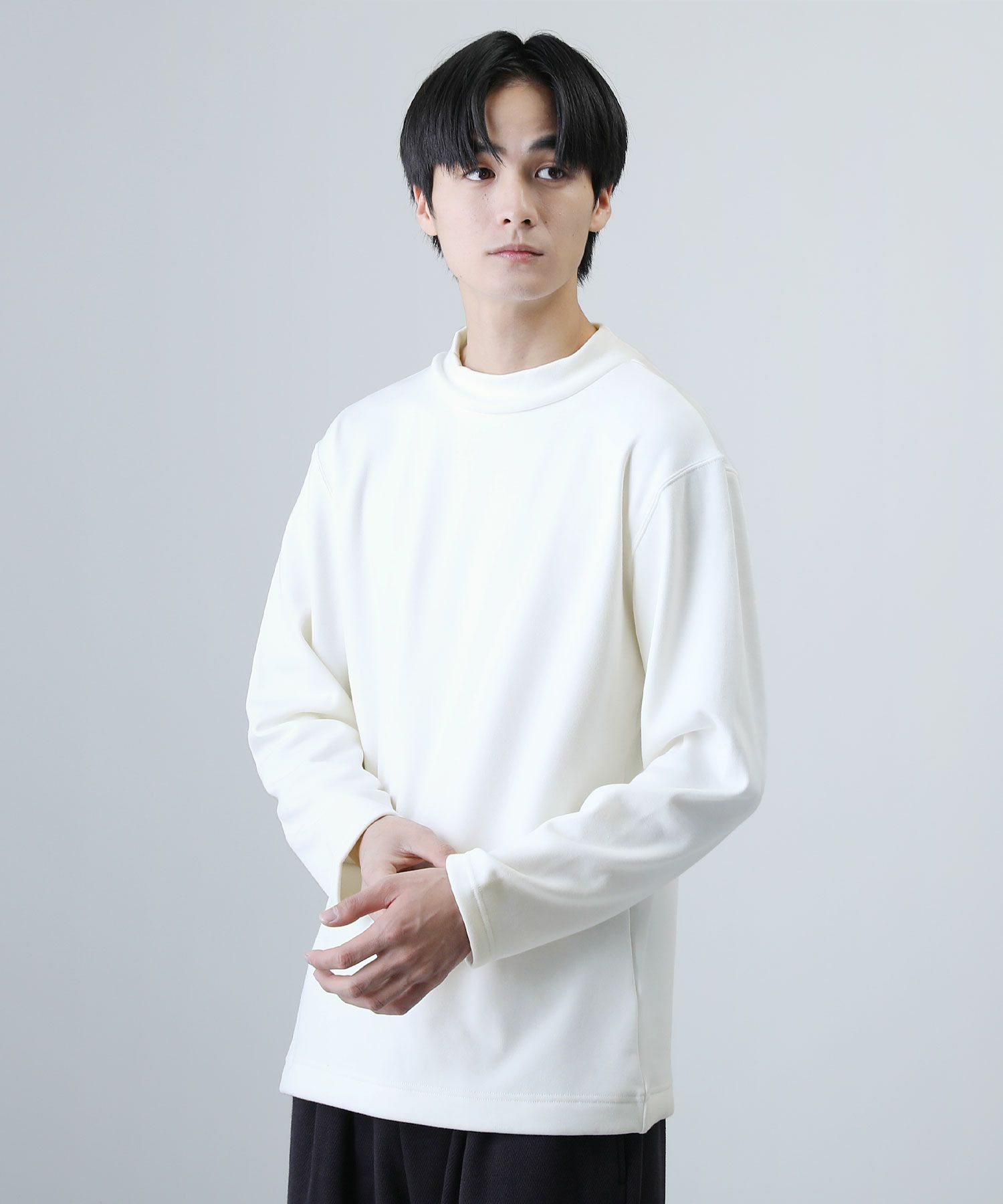 日本製ボンバーヒート爆暖裏起毛モックネックカットソー | 【公式】SPU