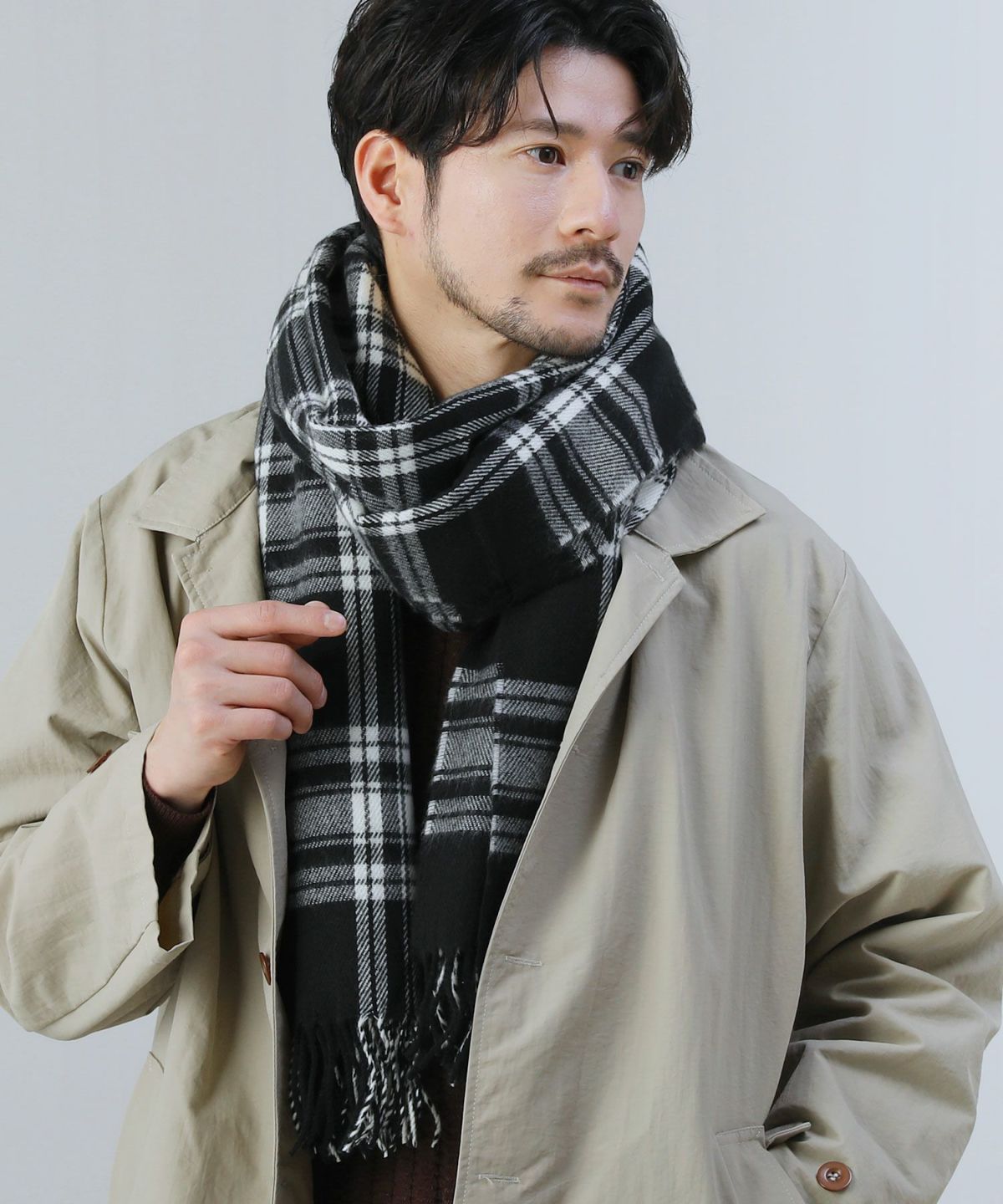 チェック大判マフラー | 【公式】SPU スプ公式通販｜メンズ