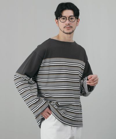 UNISEX】インディゴボーダーロングTシャツ / J.PRESS YORK