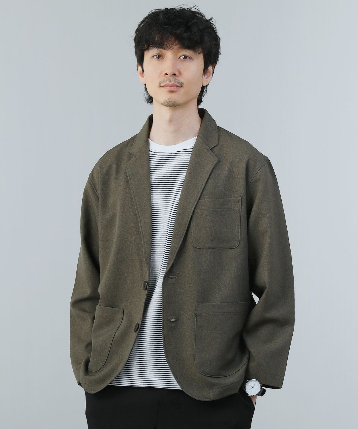 日本製Naturemier（ナチュレミア）TECHウールライクツイル2B長袖