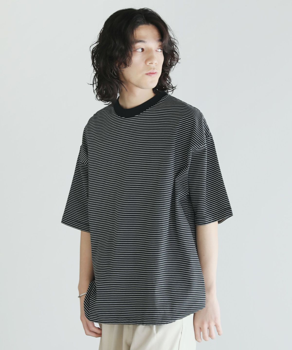 mannine マンナイン 半袖 カットソー キャット ストライプ ドット mannine マンナイン 半袖 カットソー キャット ストライプ ドット