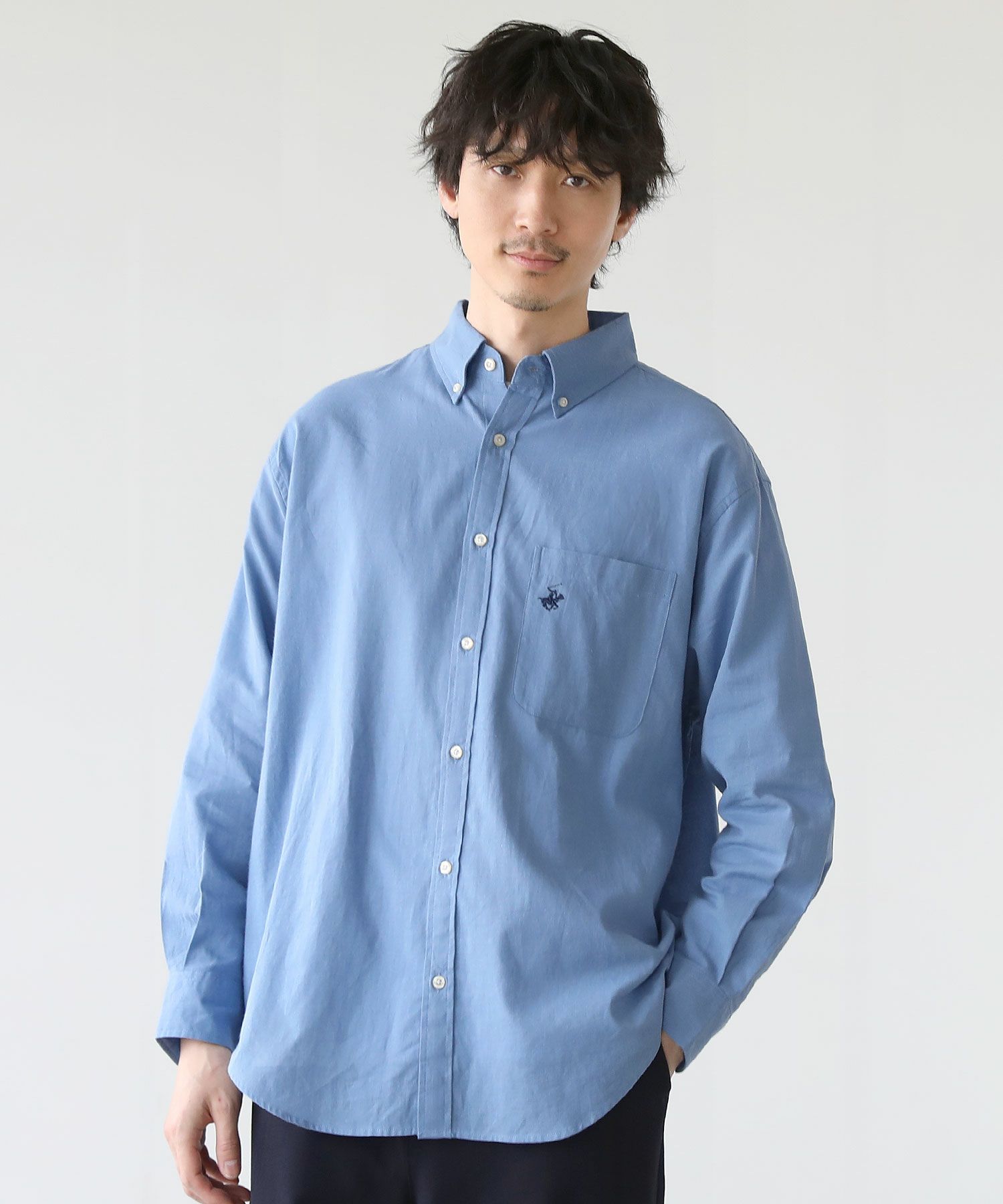コットンリネンボタンダウン長袖シャツ | 【公式】SPU スプ公式通販  