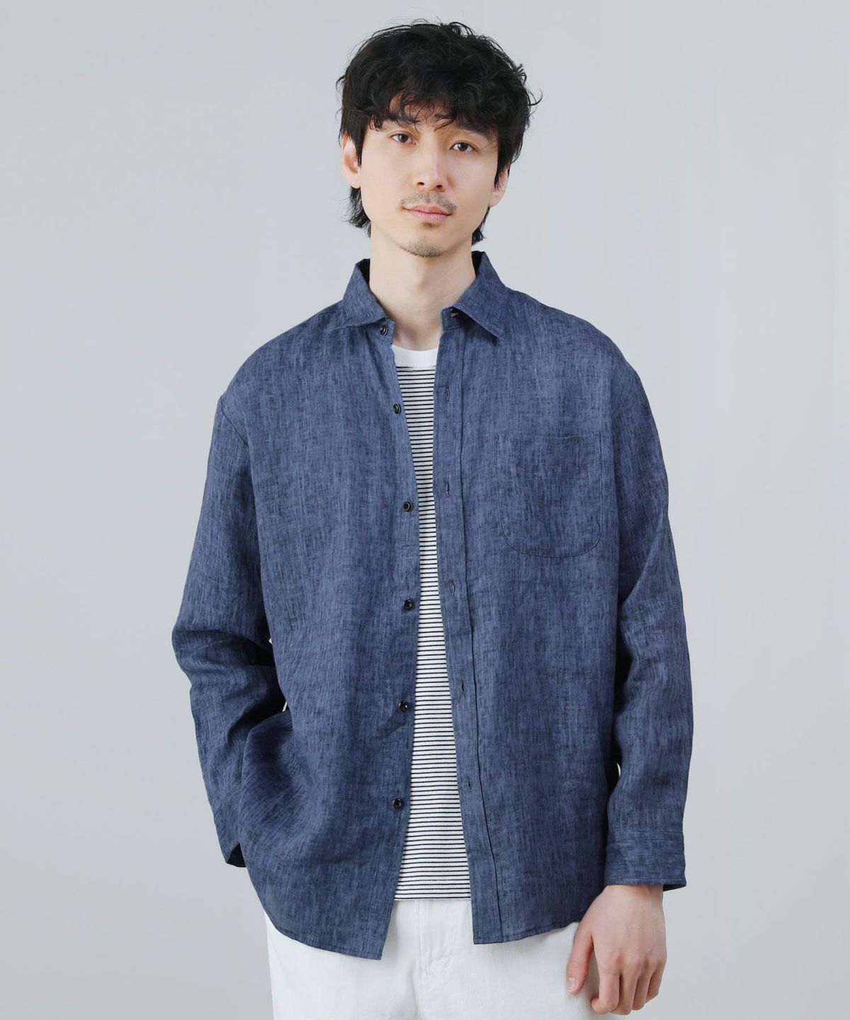 ムジ麻レギュラー長袖シャツ | 【公式】SPU スプ公式通販｜メンズ