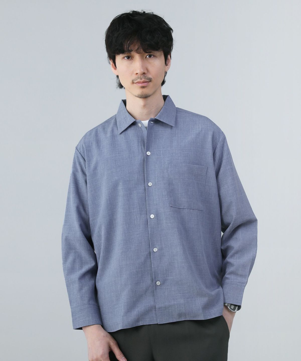 t.japan シャンブレーシャツブルー