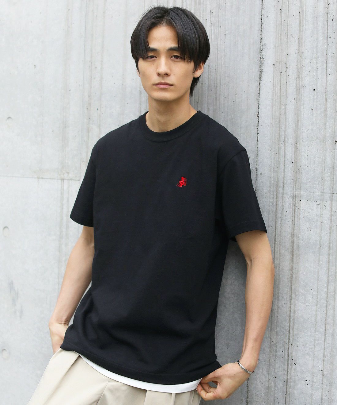 ＊LEONARD 半袖Tシャツ ブラック カラフル模様＊カンカン素材 LEONARD - ＊LEONARD 半袖Tシャツ ブラック カラフル模様