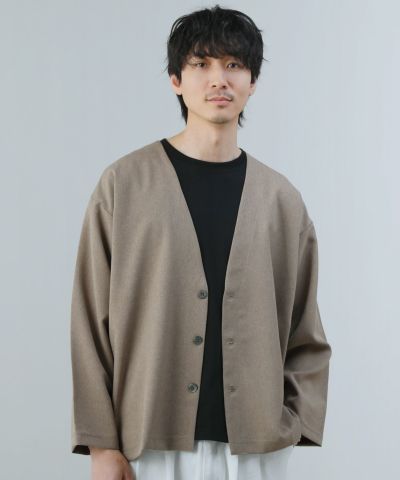 23区Marini&Cecconi イタリア製生地リネンノーカラージャケット46 23区Marini&Cecconi イタリア製生地リネンノーカラージャケット