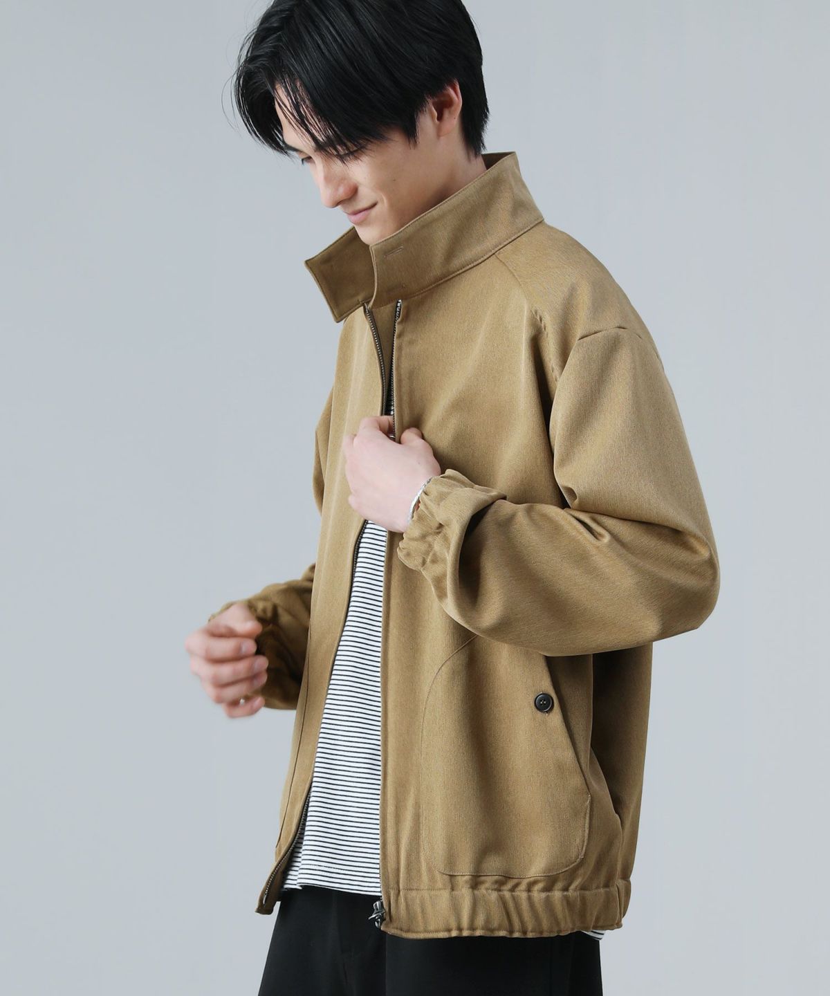 日本製Naturemier（ナチュレミア）TECHレトロへリンボンハリントン