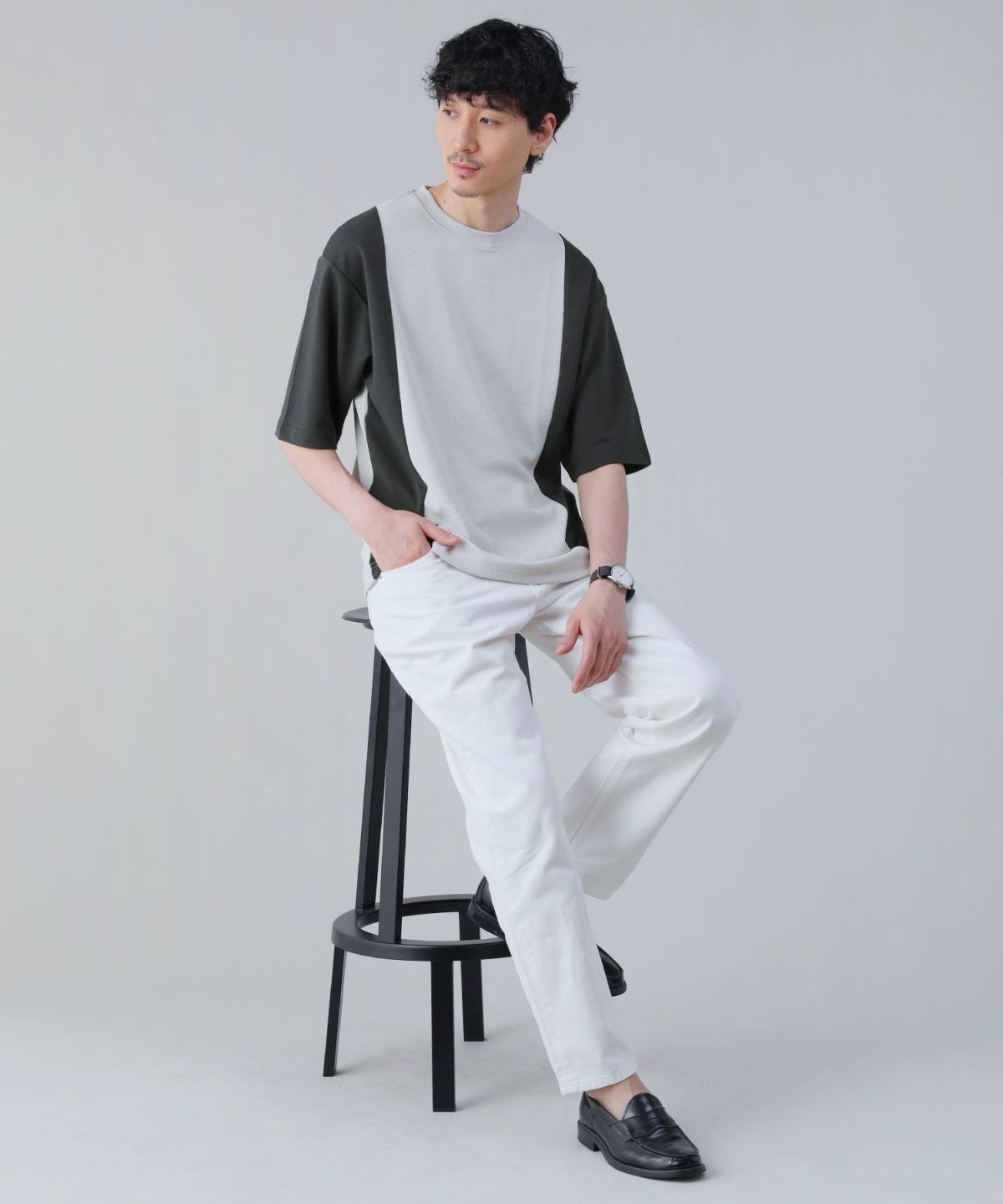 接触冷感】異素材配色切替半袖Tシャツ | 【公式】SPU スプ公式