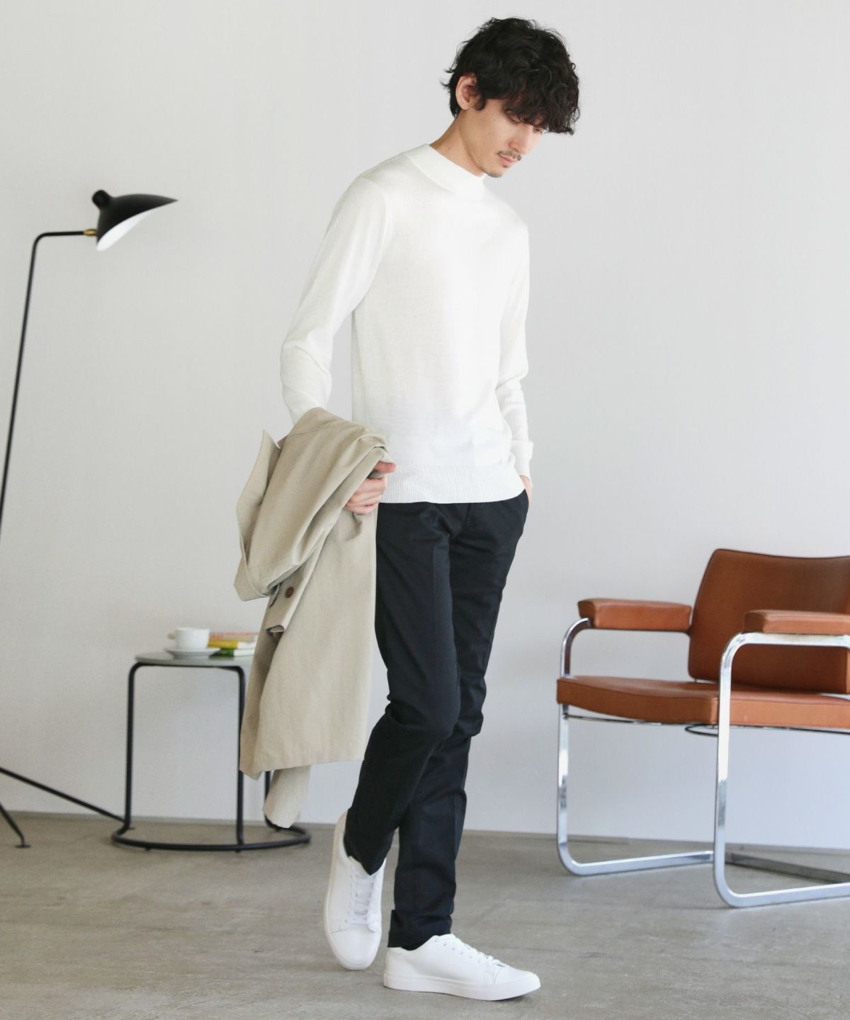 12Gウール混カシミヤタッチモックネックニット | 【公式】SPU スプ公式