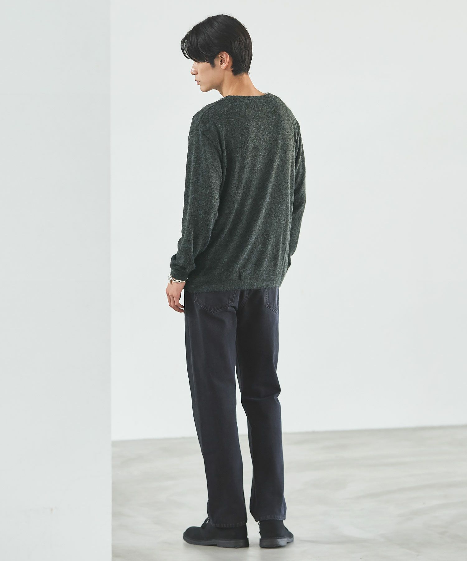 マイクロメランジシャギー長袖クルーネックニット | 【公式】SPU スプ