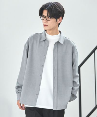 DOUBLE RL メランジ生地 厚手長袖Tシャツ