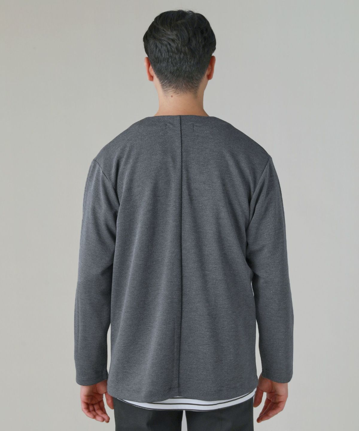 カルゼダブルフェイスノーカラーカーデジャケット | 【公式】SPU スプ