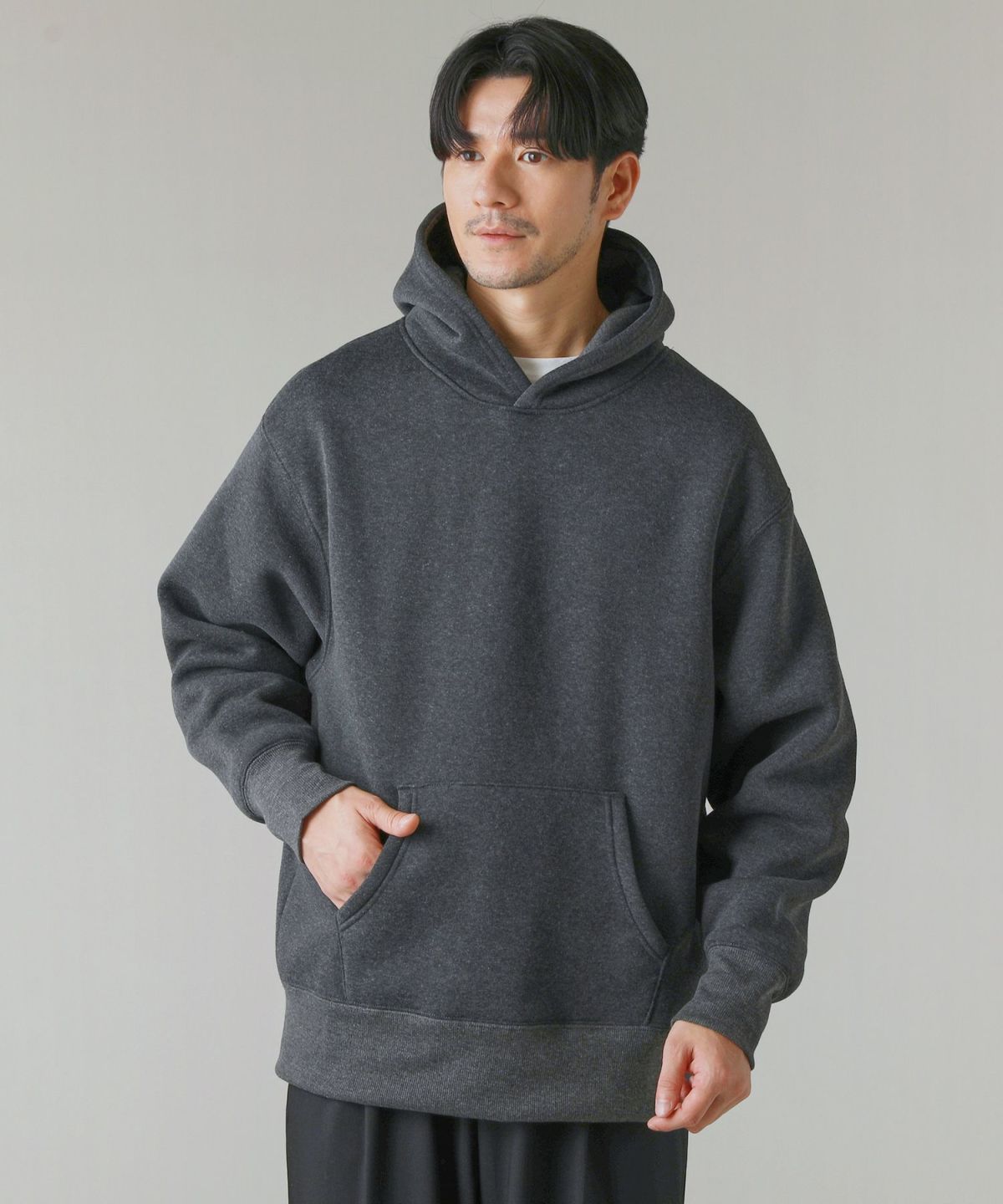 12.5ozヘビーウェイト裏起毛プルパーカー 2220 ストーン Mサイズ HSP