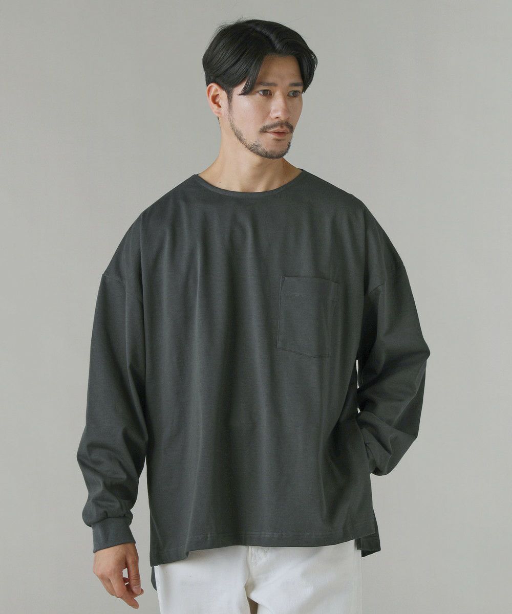 日本製VORTEX8オンス（MVS天竺）サイドスリットAライン長袖Tシャツ