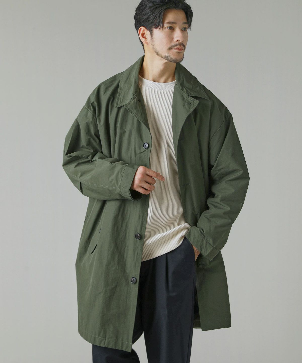 美品⭐︎MORABITO ベルト付 スプリングコート コットン ナイロン 38 M 綿ナイロン高密度ポプリンM-51モッズステンカラーコート | 【公式】SPU