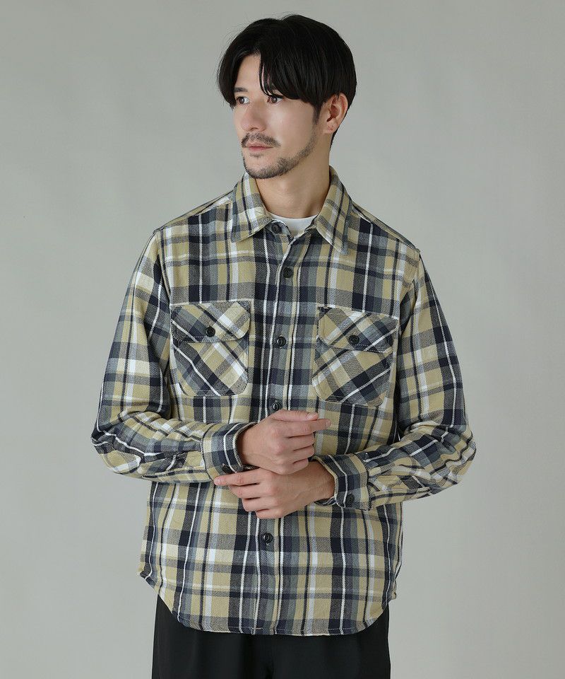裏起毛ヘビーウェイトネルチェック/ストライプシャツ | 【公式】SPU