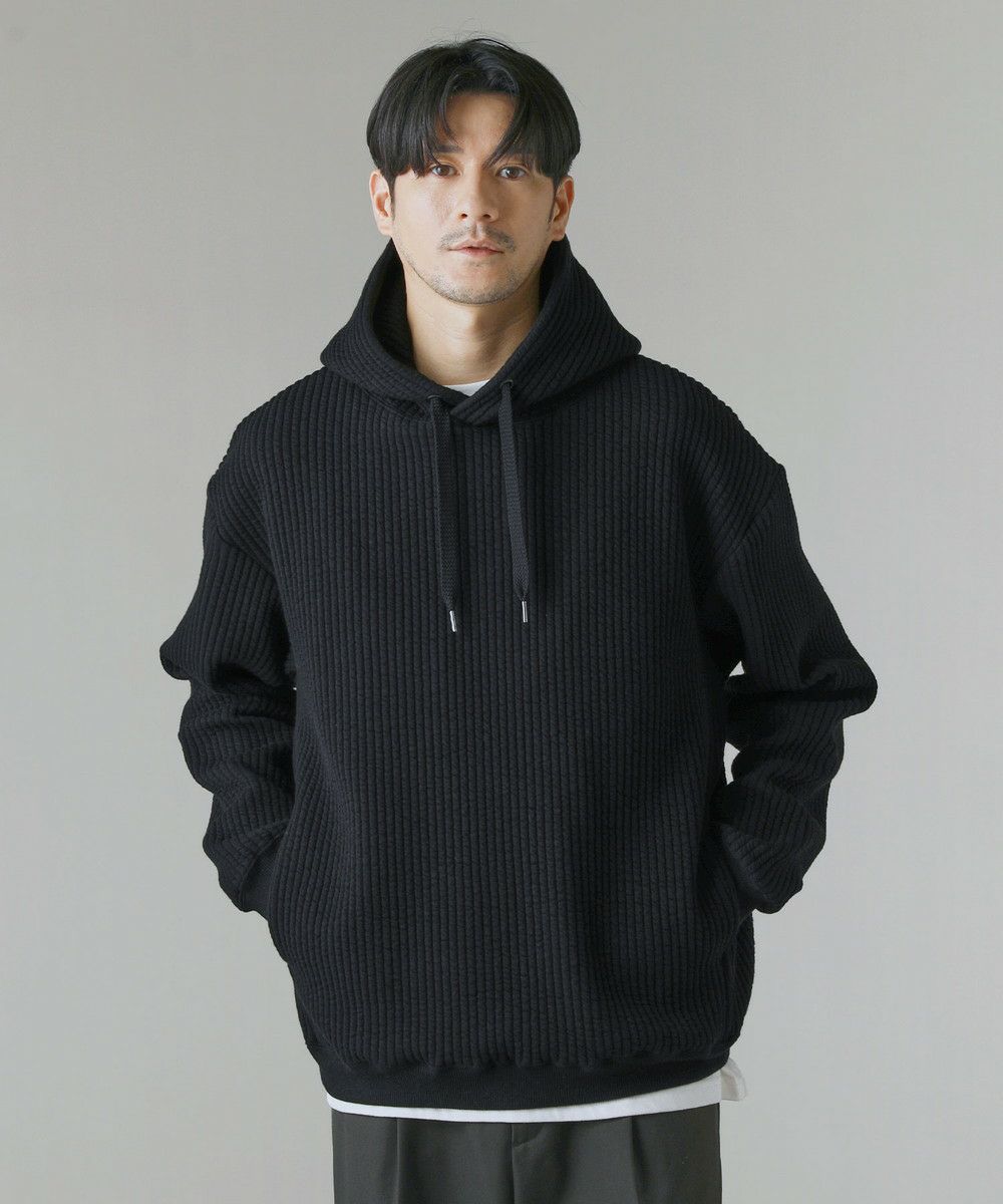 日本製「尾州」コットンキルト長袖プルオーバーパーカー | 【公式】SPU