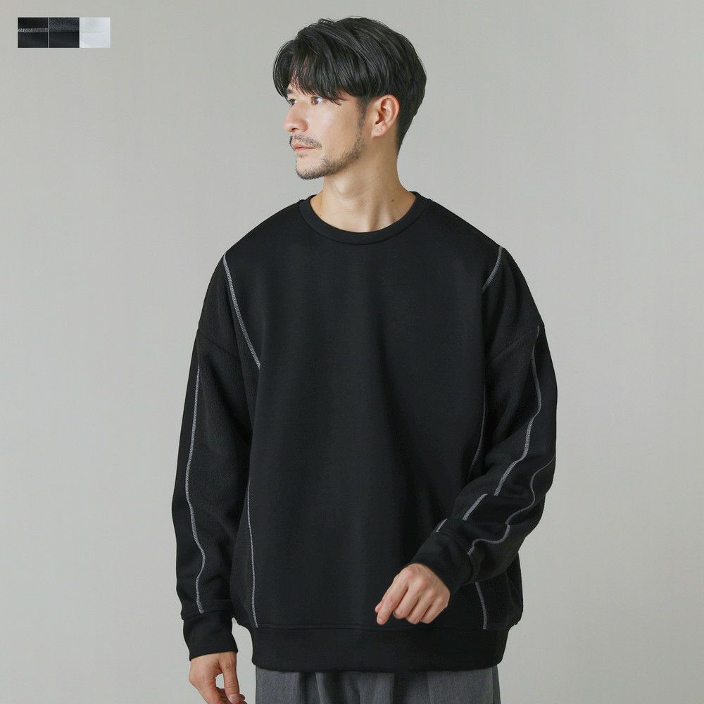 DENTON フリース長袖トレーナー はブラック34
