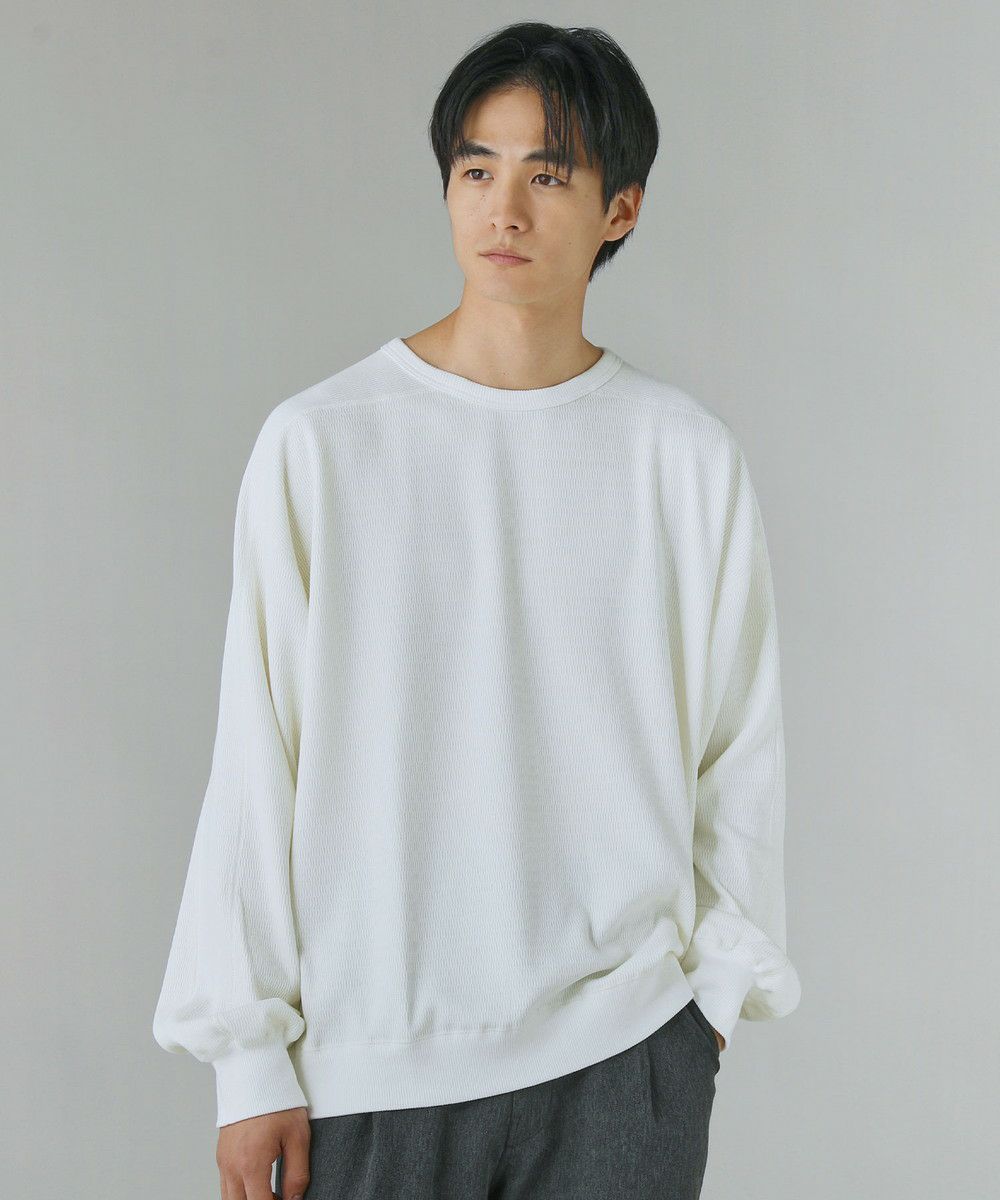 日本製ボンバーヒートハニカムサーマル長袖クルーネックニット