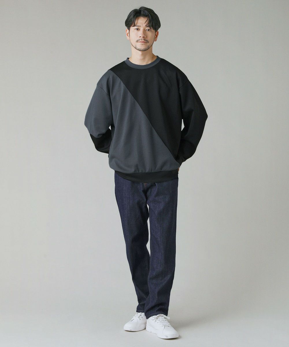 切替ダンボールニット長袖クルーネックスウェット | 【公式】SPU スプ