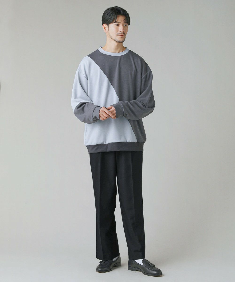 切替ダンボールニット長袖クルーネックスウェット | 【公式】SPU スプ