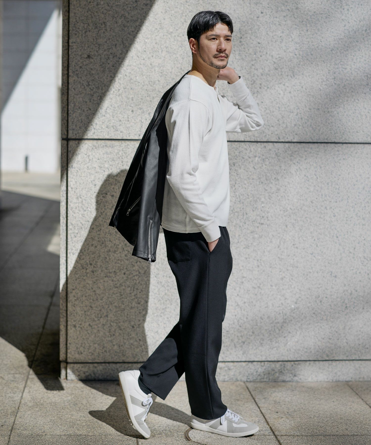 スパンフライス長袖ヘンリーネックカットソー | 【公式】SPU スプ公式