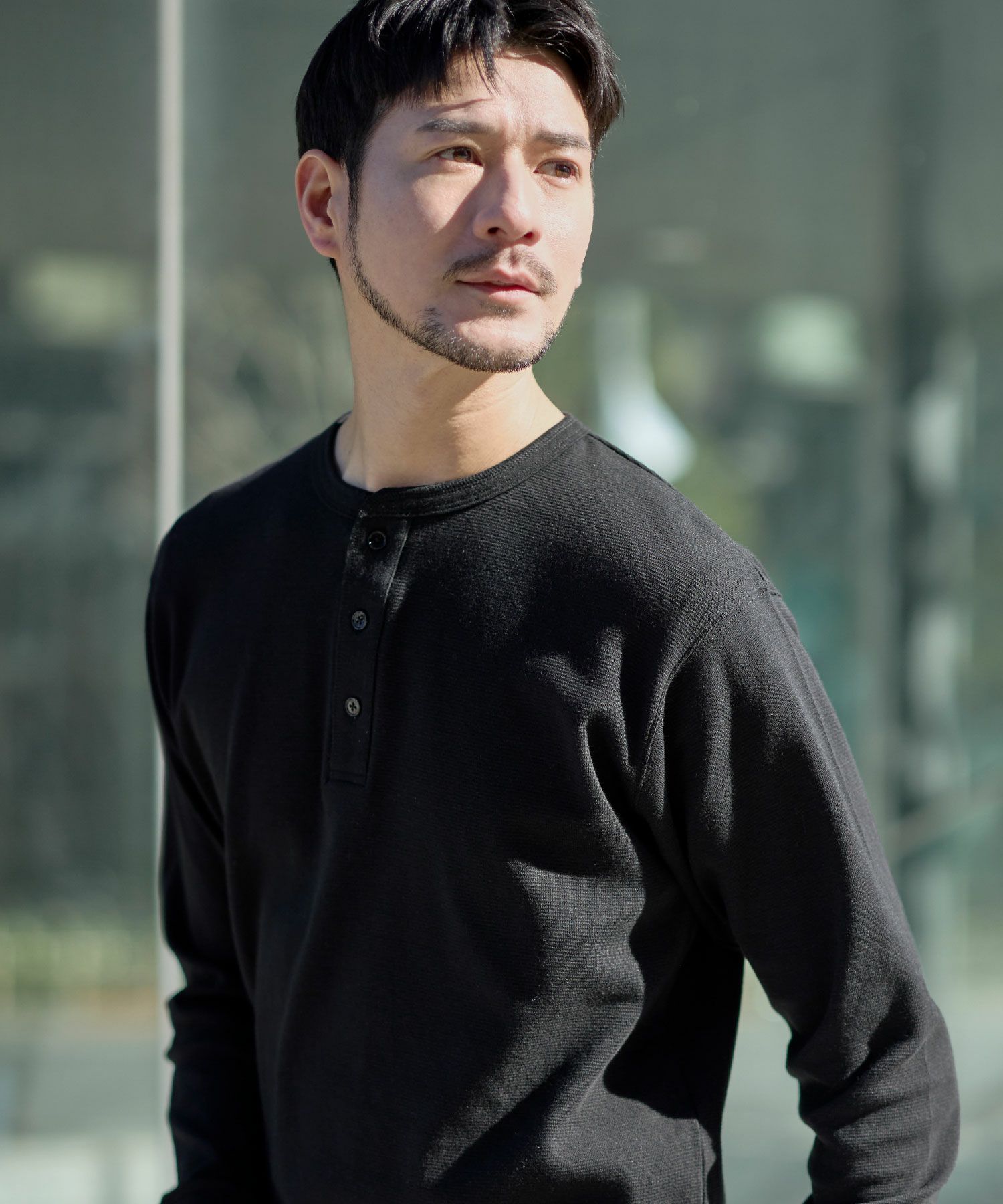 スパンフライス長袖ヘンリーネックカットソー | 【公式】SPU スプ公式